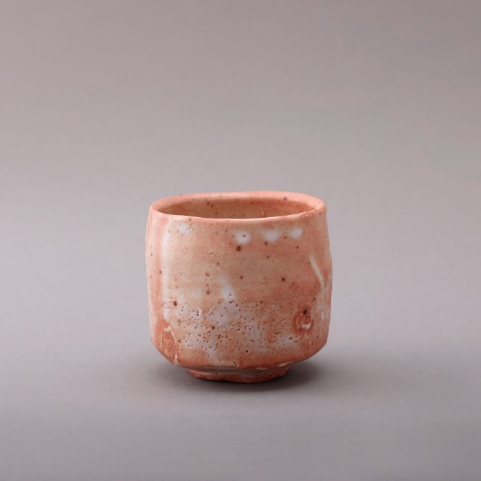 紅志野　茶盌 径11.9×高さ11.1cm