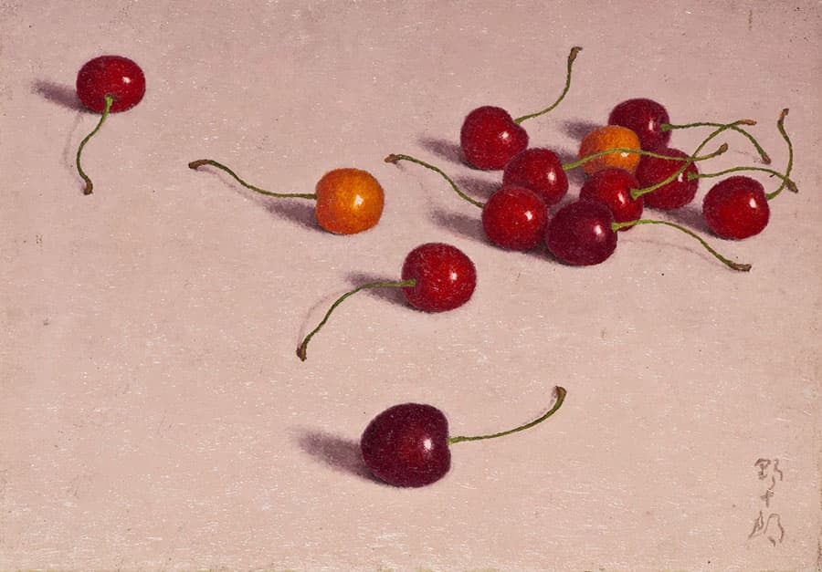 髙島野十郎《さくらんぼ》昭和31(1956)年頃、福岡県立美術館蔵