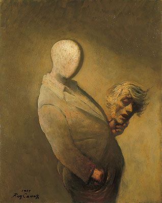 鴨居玲《肖像》1985年 個人蔵