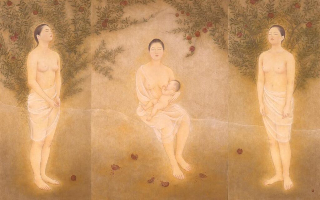 安田育代《天与》平成5年（1993）名都美術館蔵