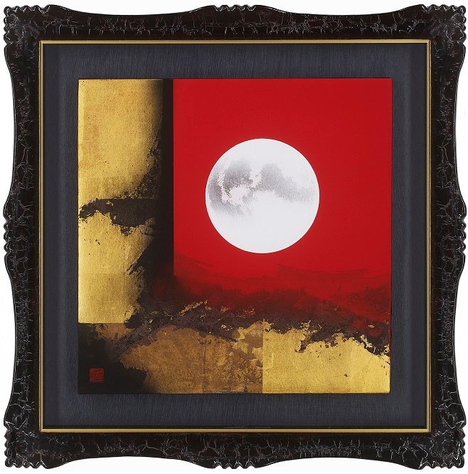 3号S 雲肌麻紙、天然岩絵具、金箔、銀箔 2025年