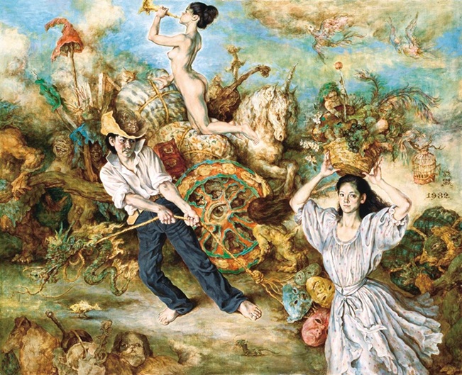 牧野邦夫 《引っ越し》 昭和57年(1982年) 個人蔵
