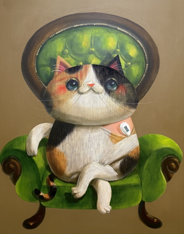 《持て余す健康/Overflowing Health》 F30号 アクリル絵の具、キャンバス