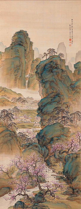 山本梅逸「青緑桃源図」 天保10年（1839） 遠山記念館蔵