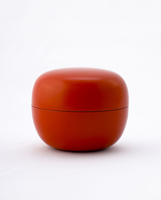 根来塗平棗　黒田辰秋　一合　20世紀　鍵善良房　撮影：伊藤信 【通期展示】