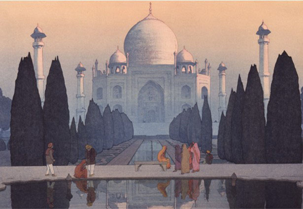 吉田博《タジマハルの朝霧第五》1932年　福岡市美術館所蔵