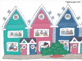 みっつならびのさんかくいえ