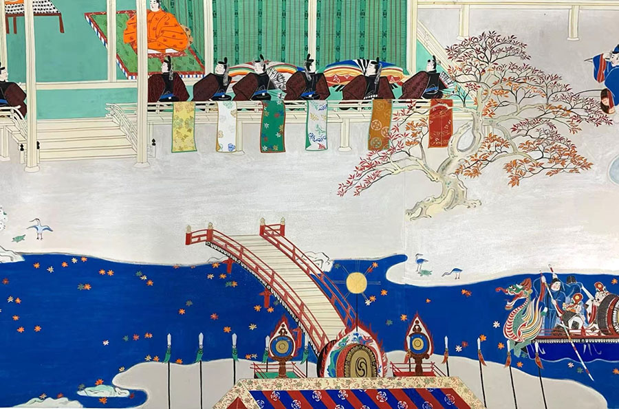 劉夢儒 「和泉市久保惣美術館所蔵《駒競行幸絵巻》想定復元模写」