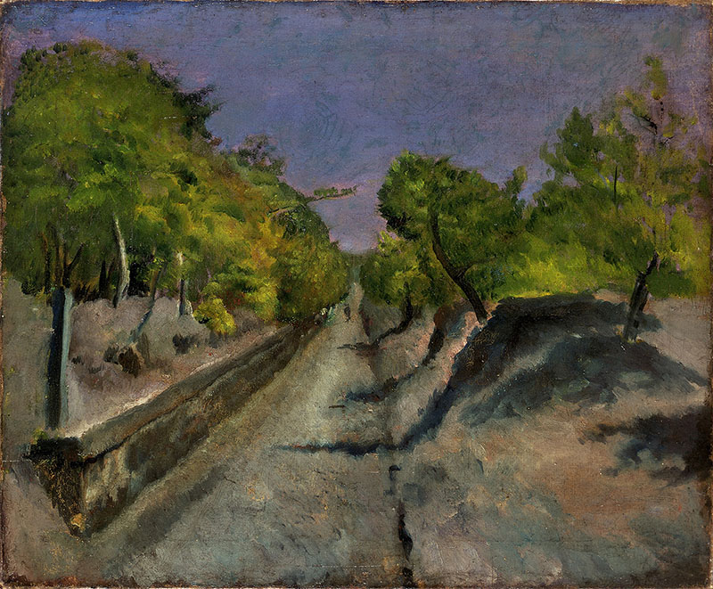 岸田劉生《石垣ある道(鵠沼風景)》油彩・キャンバス、1921年、平塚市美術館蔵