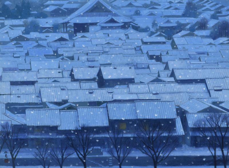 東山魁夷《年暮る》1968(昭和 43)年 紙本・彩色 山種美術館