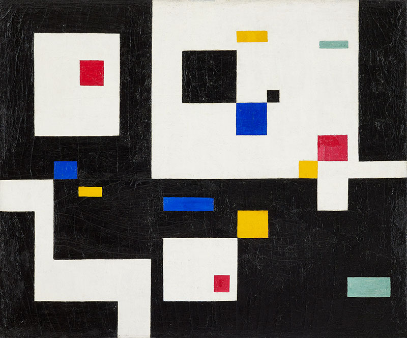 村井正誠《四つのパンチュール No.1》1940年 油彩、キャンバス 世田谷美術館蔵