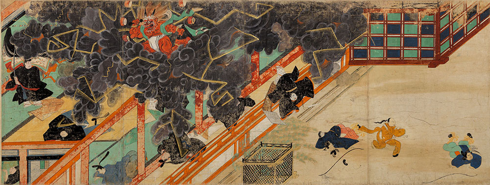 国宝　北野天神縁起絵巻（承久本） 巻第5（部分）京都・北野天満宮蔵［通期展示、この場面は5月26日～31日展示］