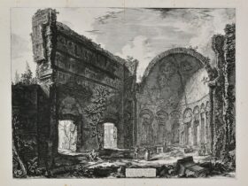 ジョヴァンニ・バッティスタ・ピラネージ 『ローマの景観』より《ヴィッラ・アドリアーナ廃墟》1774年、エッチング、当館蔵