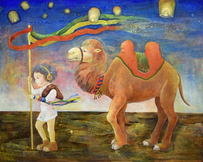 齋藤ナオ 「明日へのリズム」 30F テンペラ、油彩