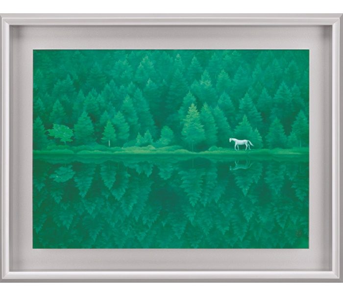 東山魁夷「緑響く-特装版-」彩美版®プレミアム(美術複製画)
技法:彩美版®プレミアム
制作数:800部
イメージサイズ:約 32.9×45.6cm
額サイズ:約 45.3×58×厚さ3.5cm