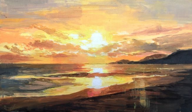 「Linger黄昏」 M6 キャンバス・油彩