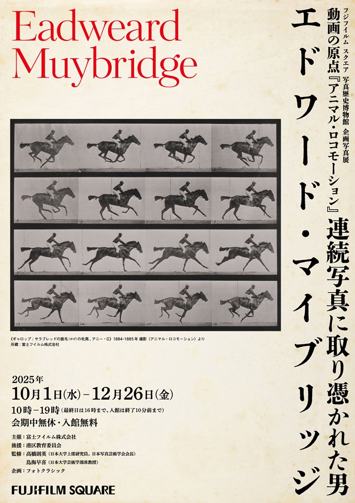 動画の原点『アニマル・ロコモーション』 「連続写真に取り憑かれた男 エドワード・マイブリッジ」写真歴史博物館
