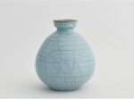 多賀井正夫 【青瓷花入】Ø18.8×H21.5cm
