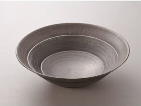 【炭化掛分鉢】径46×高さ5cm