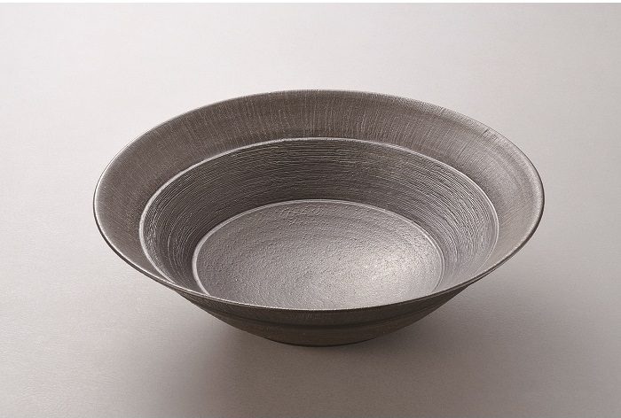 【炭化掛分鉢】径46×高さ5cm