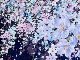 「垂れ」油彩、41×16cm