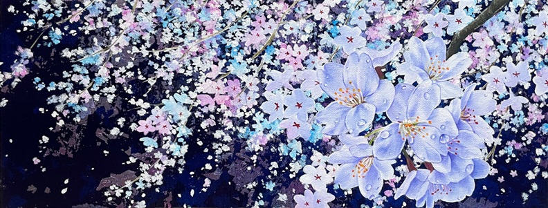 「垂れ」油彩、41×16cm