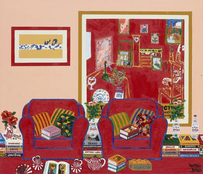 「Red Sofa」油彩