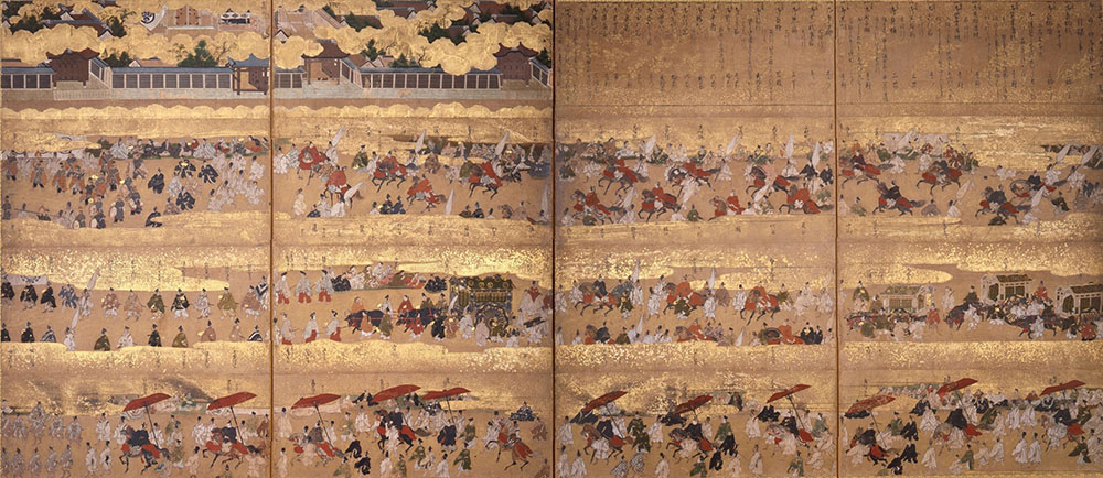 重要文化財　東福門院入内図屏風　4曲1双　江戸時代・17世紀　三井記念美術館蔵