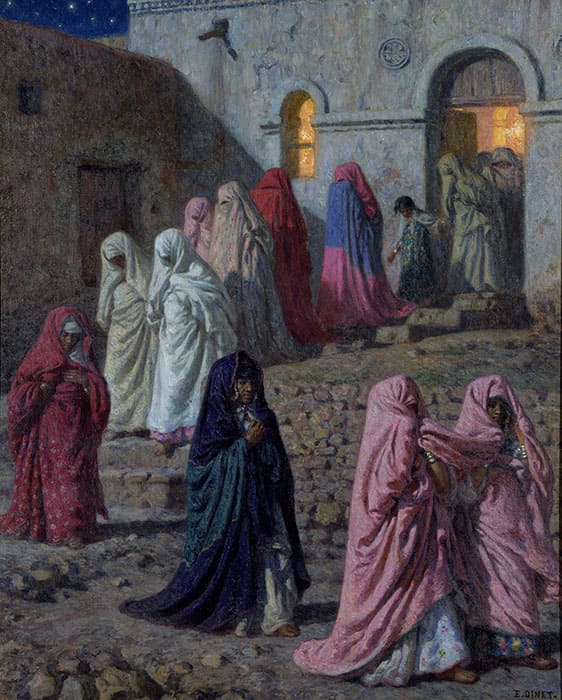 エティエンヌ・ディネ《モスクからの帰り》1918年 国立西洋美術館（松方コレクション）