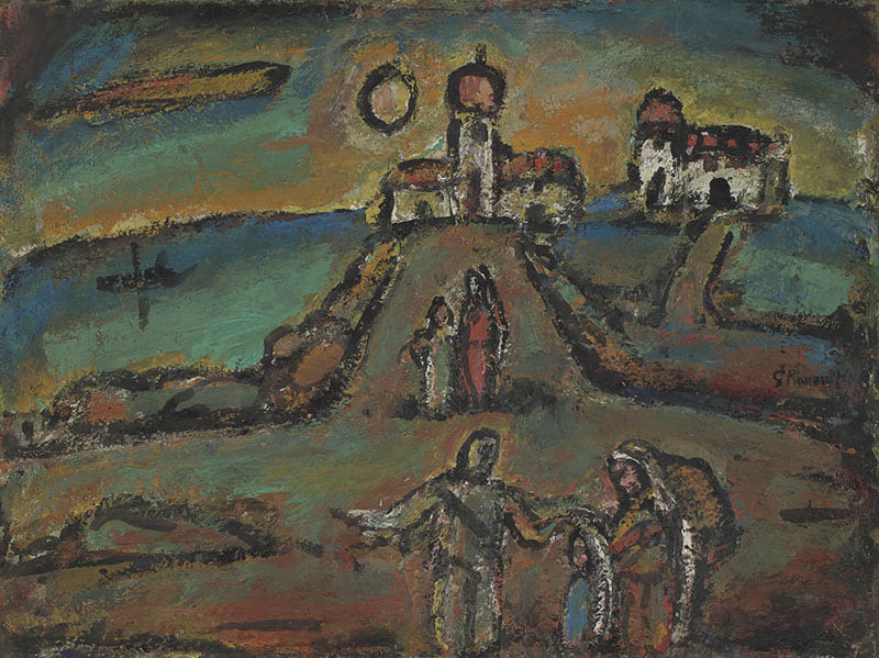 ジョルジュ・ルオー《秋の夜景》1952年 パナソニック汐留美術館