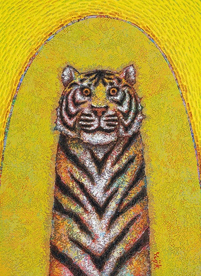 「タイガー」 4F パネル、ミクストメディア