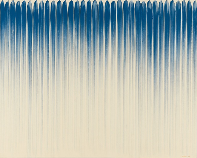 李禹煥《線より》
1977年　岩絵具、膠、カンヴァス　182×227cm
東京国立近代美術館蔵 ©Lee Ufan