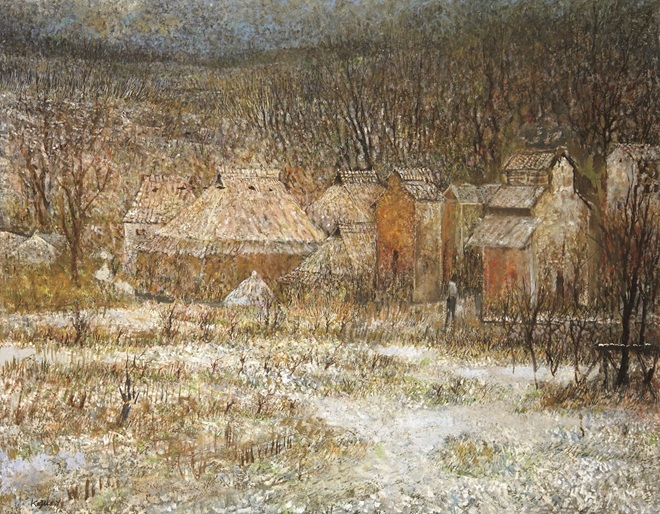 《残雪》1987　91×116.7cm　油彩・キャンバス