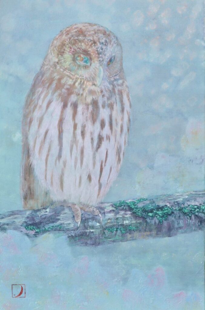 横山奈月

宝石の森の中で

雲肌麻紙、膠、岩絵具、水干絵具

P4