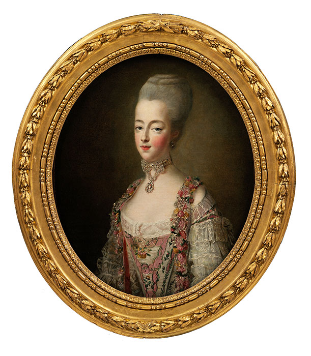 コートドレスのマリー・アントワネットの肖像　1773年　フランソワ゠ユベール・ドルーエ（画） ヴィクトリア＆アルバート博物館所蔵
© Victoria and Albert Museum, London