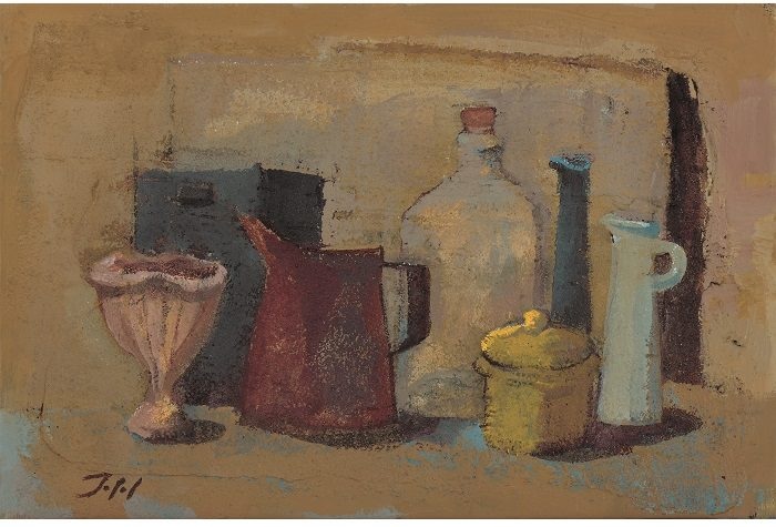 【器のあるコンポジション】油彩、P6号