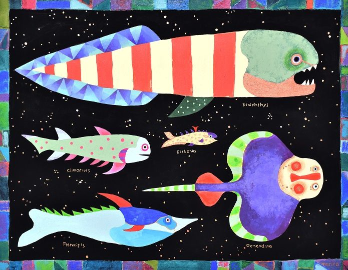 「魚の時代」

40.1×52.5cm

紙、アクリル絵具