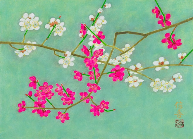 【日本画】
渡辺信喜「早春」