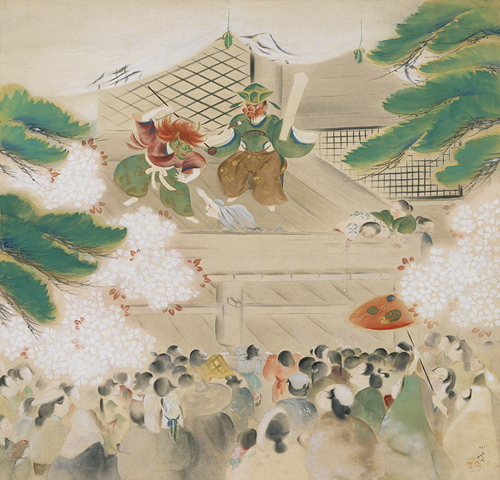 伊藤小坡《壬生狂言》 福田美術館蔵