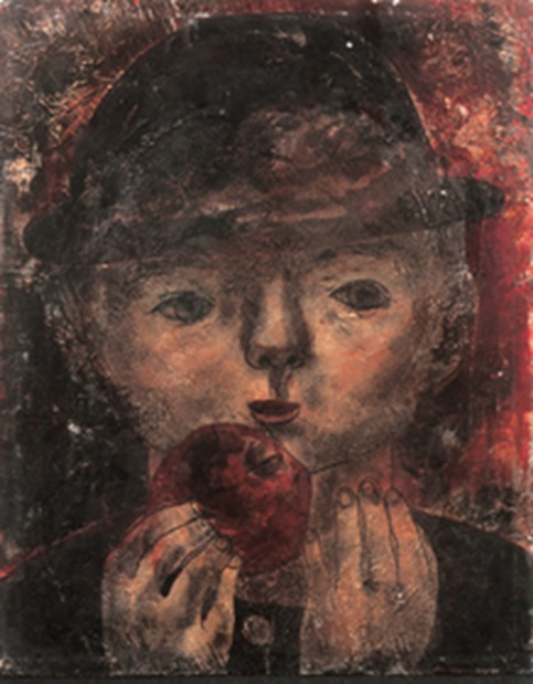 松本竣介《りんご》1944年、個人蔵(板橋区立美術館寄託)