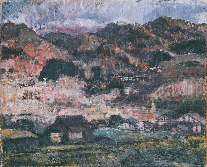 須田国太郎《大山田神社附近》1956年