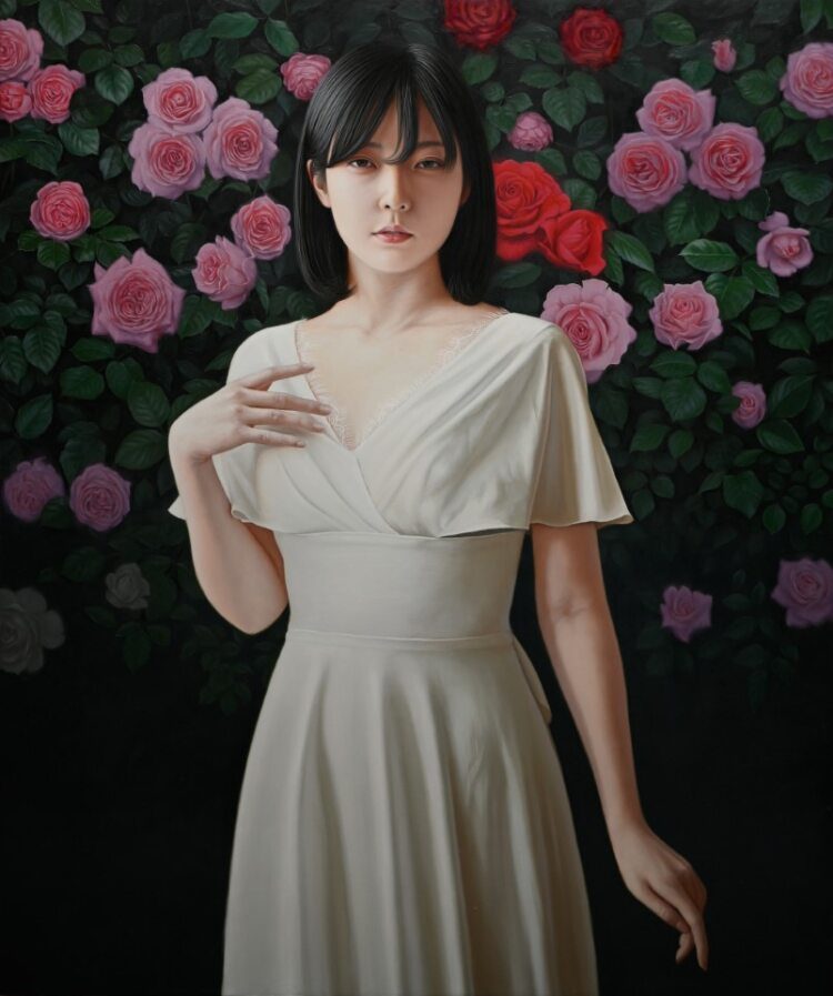 【compositionG】 油彩、40cm角