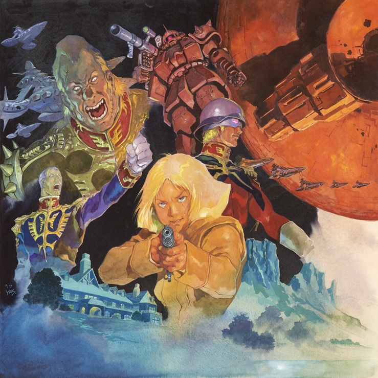 『機動戦士ガンダムTHE ORIGIN』 カラーイラスト原画(「機動戦士ガンダムTHE ORIGIN Blu-ray Disc」6巻初回限定生産盤) ©創通・サンライズ