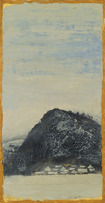 《雪の朝》1974　香月泰男美術館 蔵