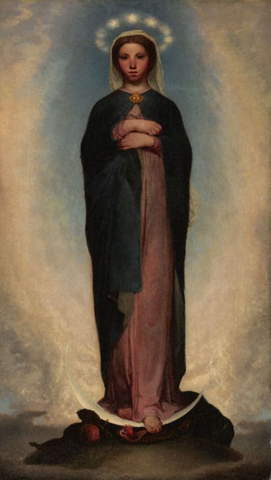 ジャン＝フランソワ・ミレー《無原罪の聖母》1858年 山梨県立美術館