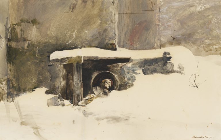 アンドリュー・ワイエス《ミルドッグ》1958 ©2025 Wyeth Foundation for American Art / ARS, New York / JASPAR, Tokyo C5167