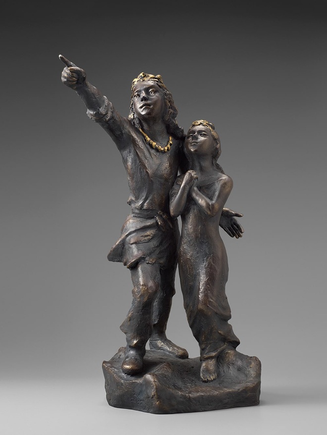 【彫刻】
中村晋也「愛うるはし ヤマトタケルノミコトとオトタチバナヒメ」
(縦38×横26×高さ47.5cm)