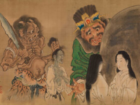 河鍋暁斎《閻魔大王浄玻璃鏡図》明治4～22（1871-89）年　絹本着彩　イスラエル・ゴールドマン・コレクション　Photo: Ken Adlard