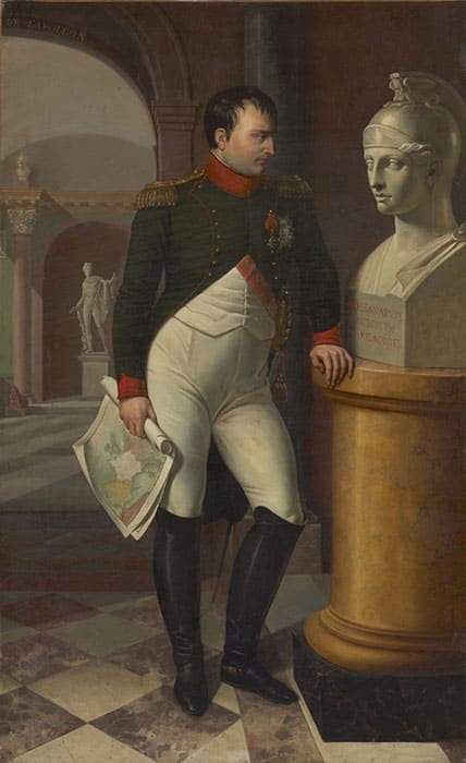 アンドレア・アッピアーニ《ルーヴル宮殿でアテナ像の前に立つナポレオン》1814年頃 東京富士美術館©東京富士美術館イメージアーカイブ/DNPartcom