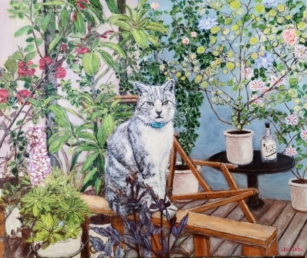 「初夏の庭景色」Ｆ８